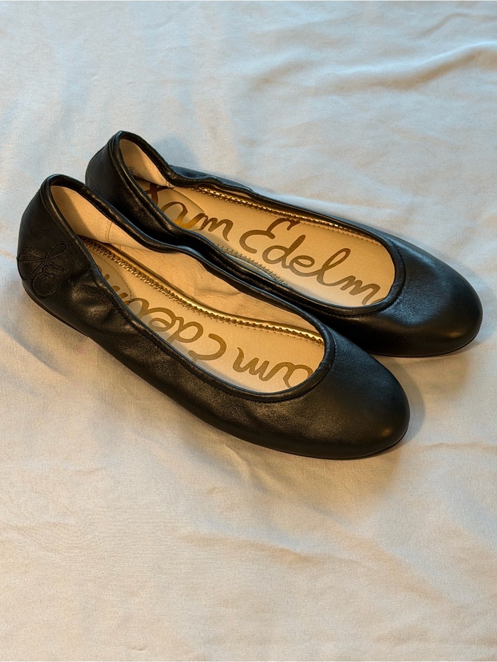 Sam Edelman Black Leather Felicia Ballet Flats